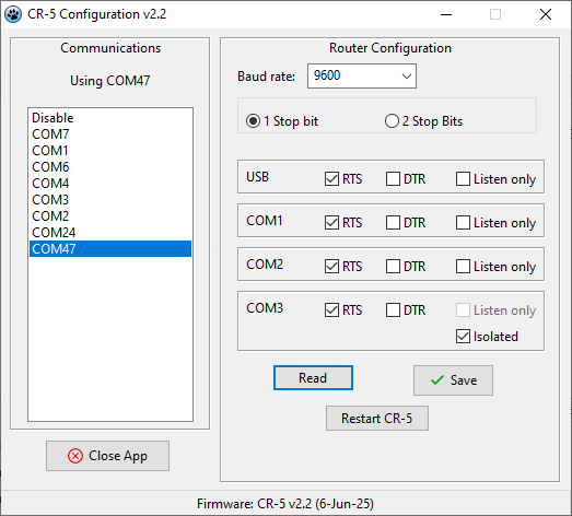 CR-5 v2 configuration
